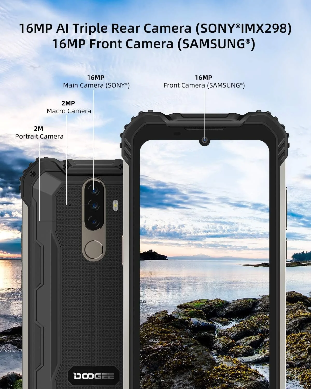 Смарфтон 5.7" Doogee S58 Pro 6/64Gb 8 ядер 16/16Мп 2-SIM Green, фото №4