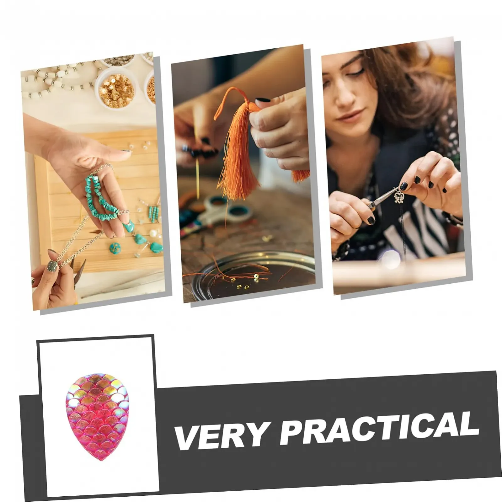 Стразы Капля воды Чешуя рыбы, набор 50 шт., фото №7