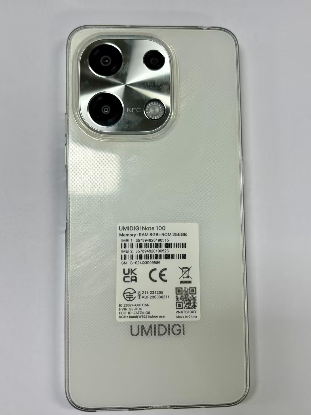 Смартфон UMIDIGI Note 100 6.8" 120Hz Octa-Core 16GB (8+8) RAM 256GB ROM 50MP NFC 5000mAh Dual SIM, фото №9