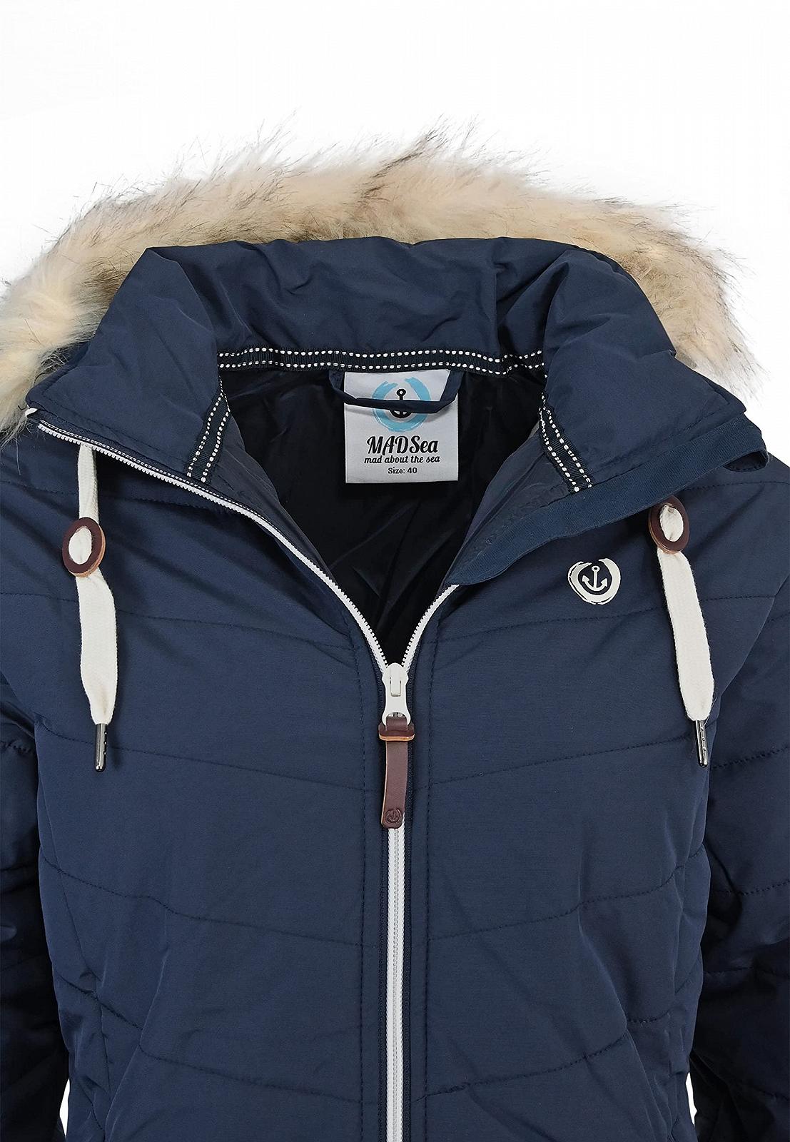 Жіноче стьобане пальто MADSea 6119* З теплою підкладкою Знімний пухнастий капюшон, фото №3 Жіноче стьобане пальто MADSea 6119* З теплою підкладкою Знімний пухнастий капюшон, фото №3