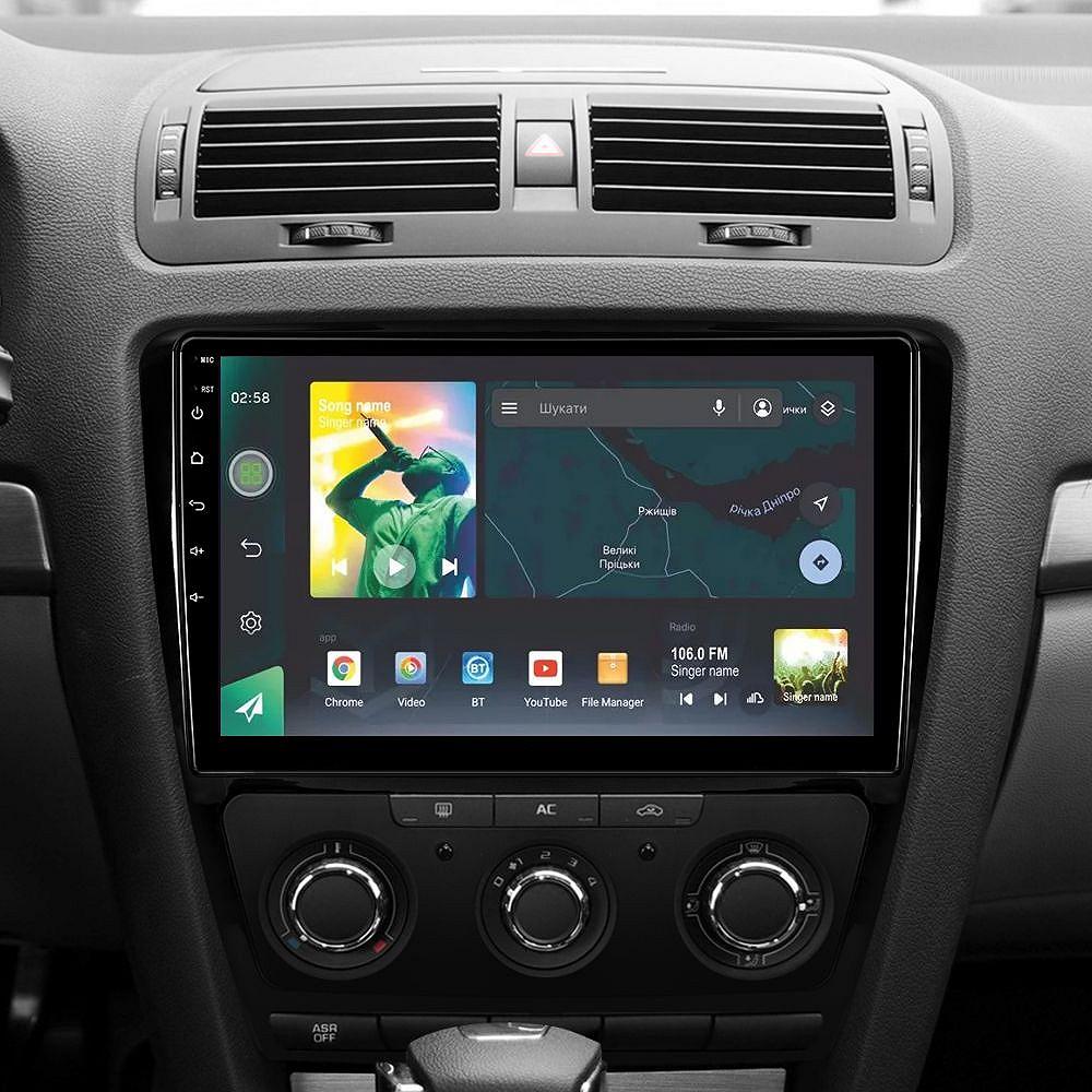 Штатная магнитола Sigma X10232 2+32 Gb Skoda Octavia 2 A5 2008-2013 10 black, фото №3