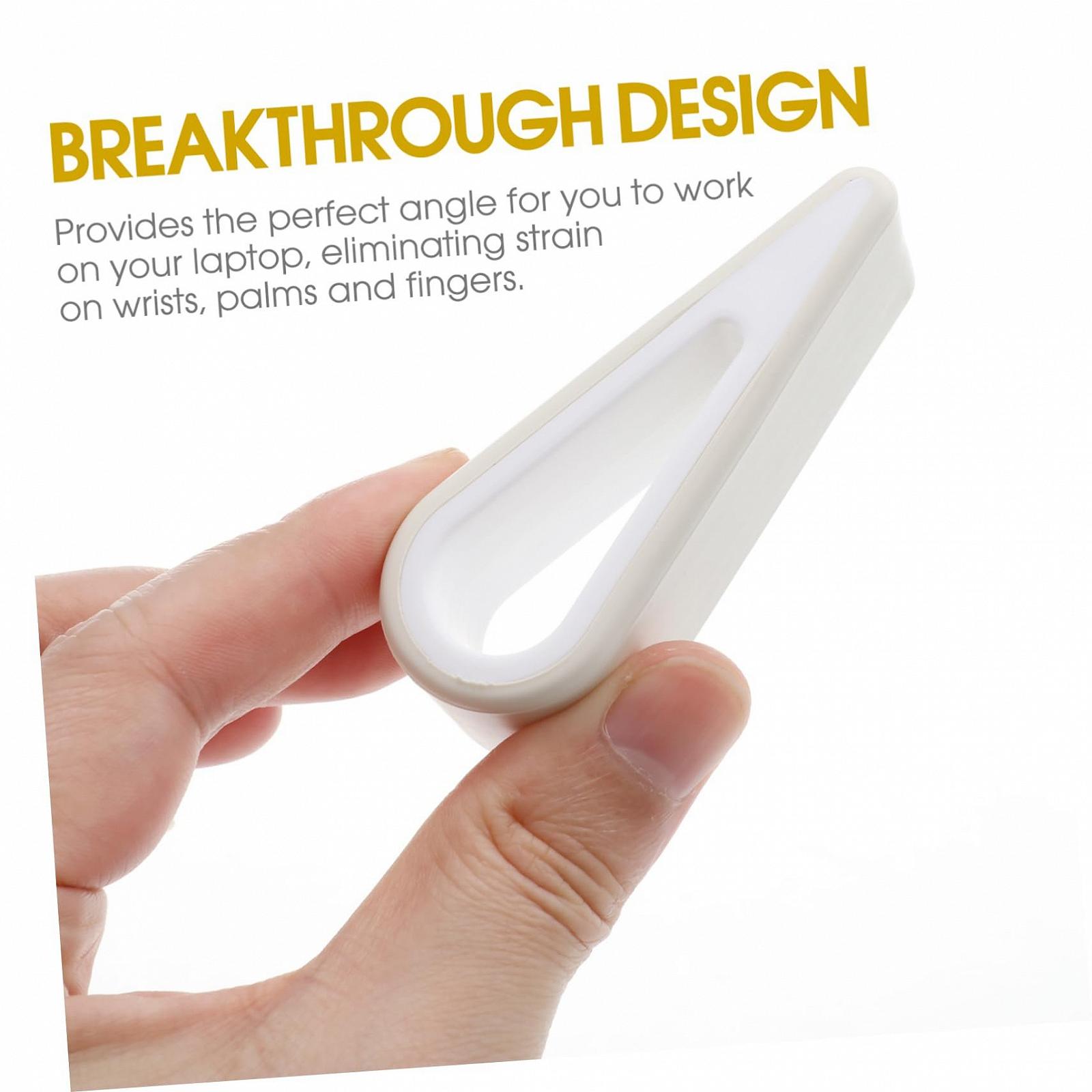 Підставка для ноутбука регульована по висоті міцна для ергономічної роботи як міні-охолоджувач для столу та ліжка біла (2 шт.), фото №8