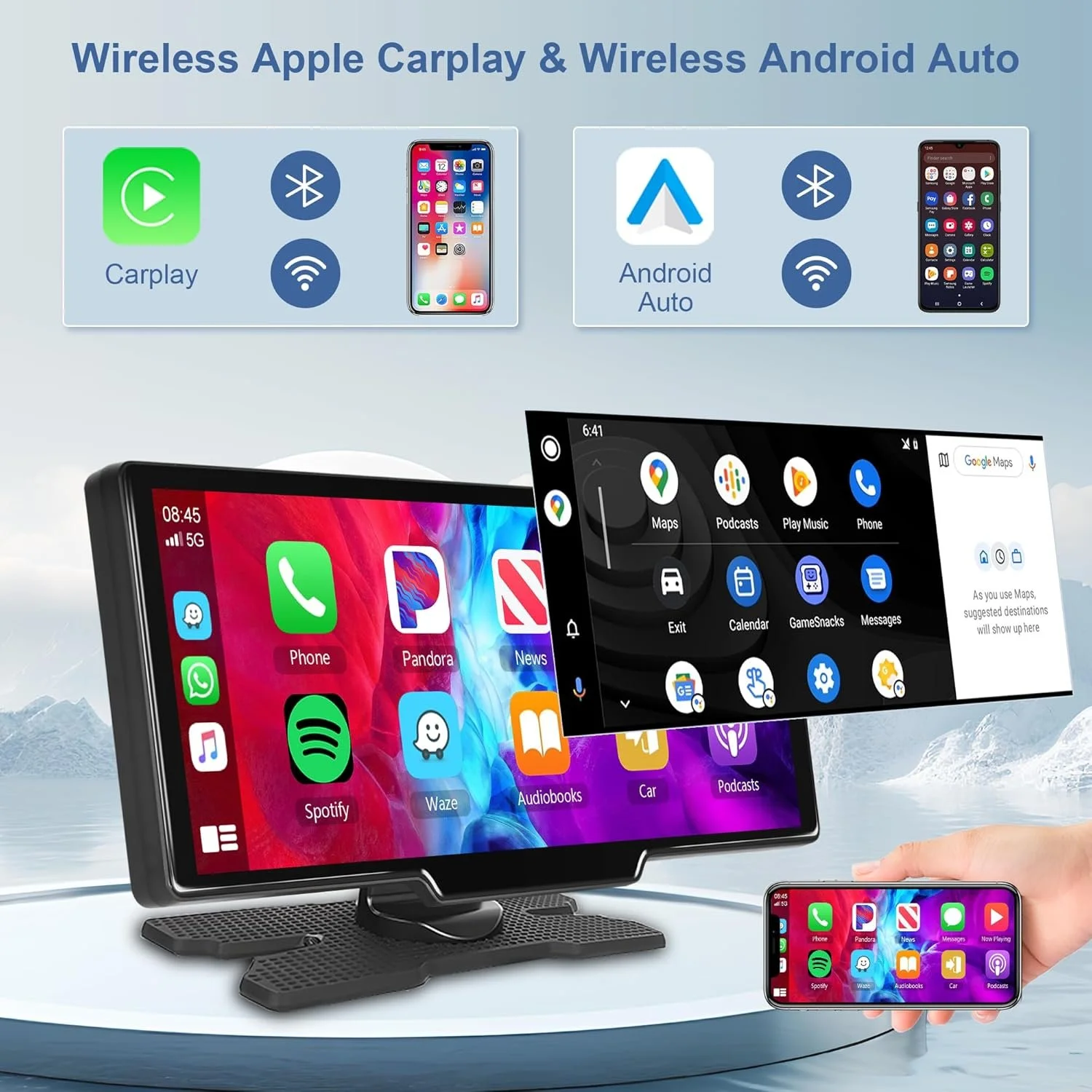 Автомагнитола Rimoody A3086W3-AM23EUC211 / 9.3" / Сенсорная / Apple CarPlay / Android Auto / Bluetooth / WI-FI / USB / AUX / TF slot, фото №2