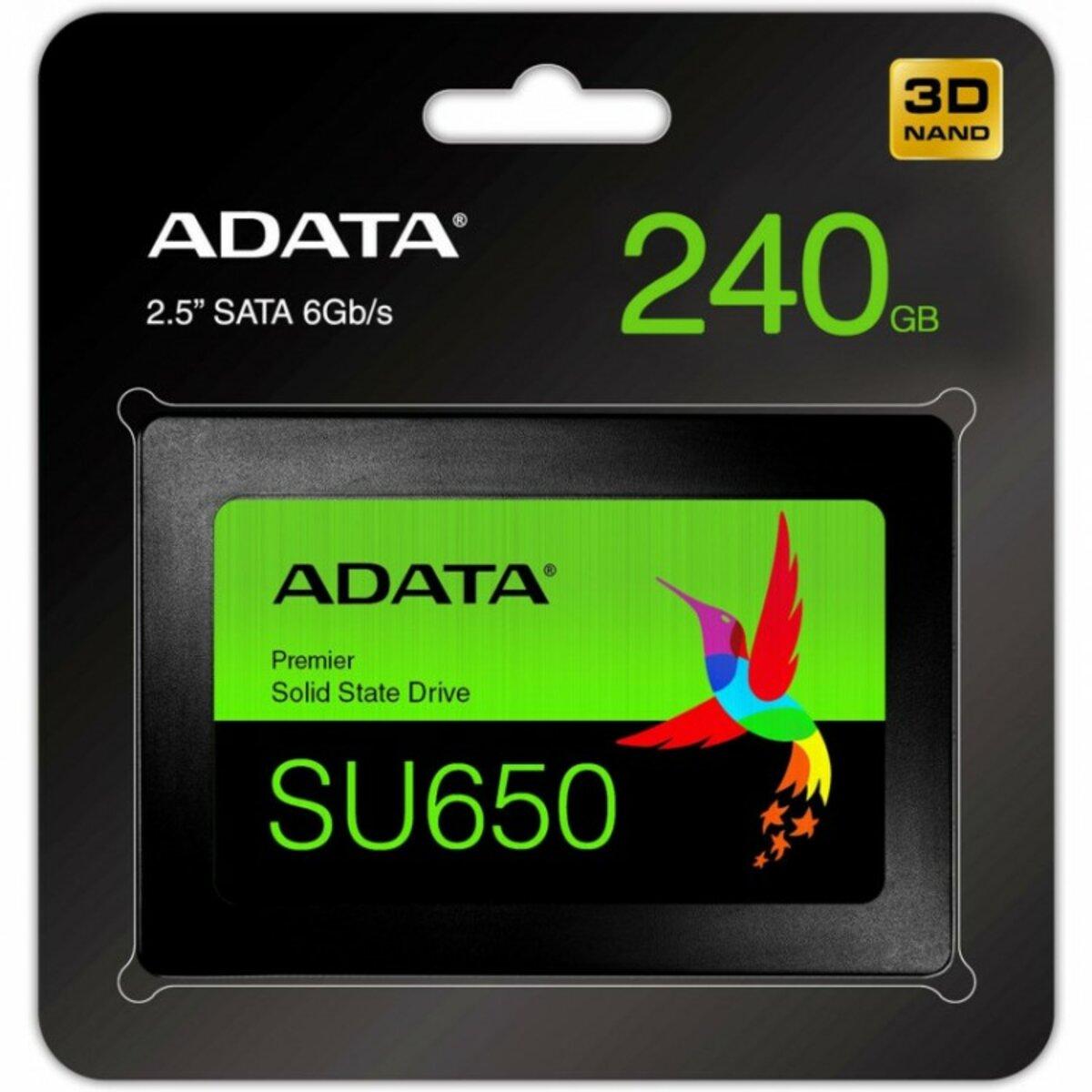 SSD ADATA Ultimate SU650 240GB 2.5" SATA III 3D NAND TLC (ASU650SS-240GT-R) OrigArt ASU650SS-240GT-R Orig, фото №3
