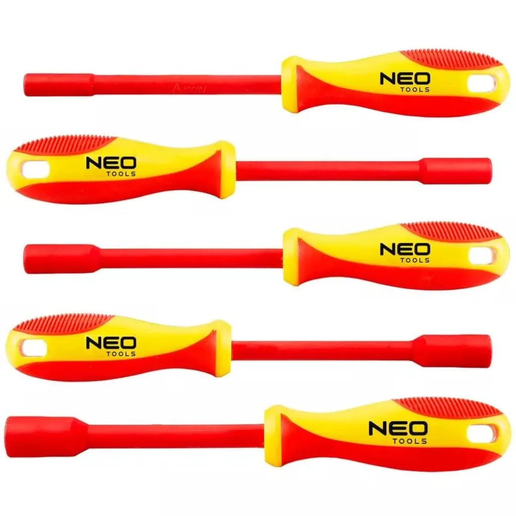 Набір торцевих ключів ізольованих VDE NEO TOOLS 5 предметів 5.5–13 мм, фото №1