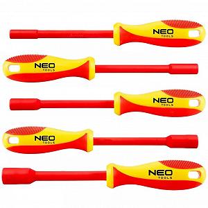 Набор торцевых ключей изолированных VDE NEO TOOLS 5 предметов 5.5–13 мм - Фото 1