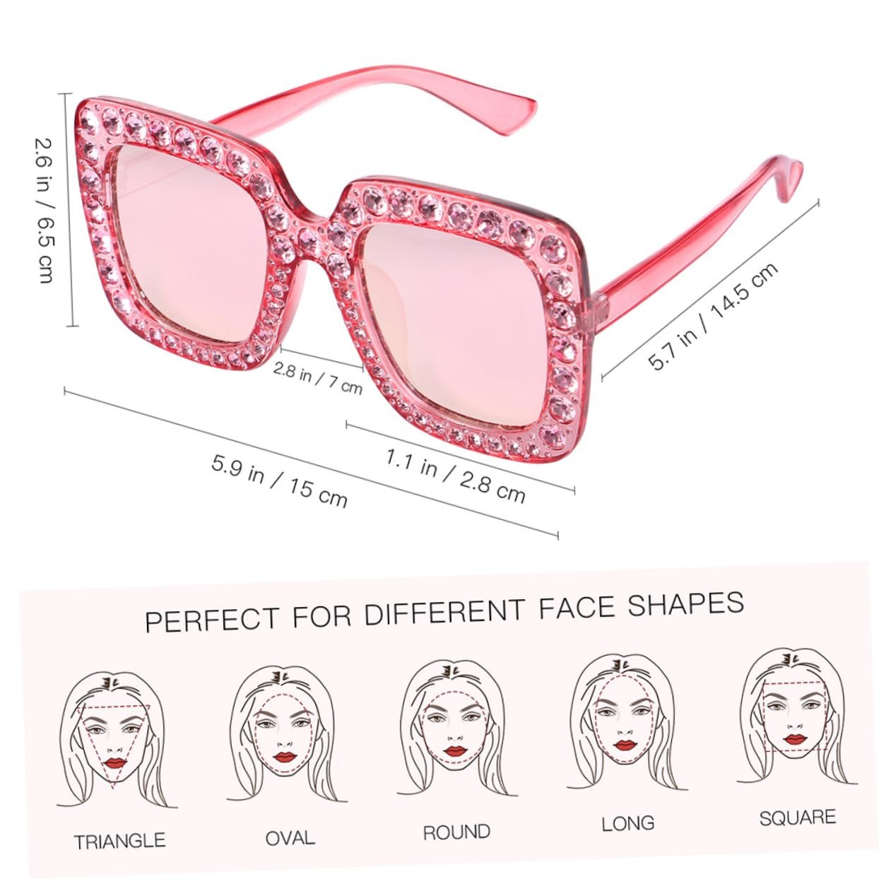 Сонцезахисні окуляри Вуличні модні, 4 шт. Рожеві, фото №3