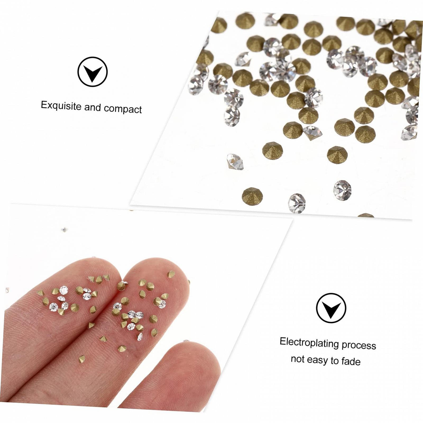 Стразы Стекло COHEALI Chic для маникюра 1440 штук, Хрустальные, Белые, фото №7