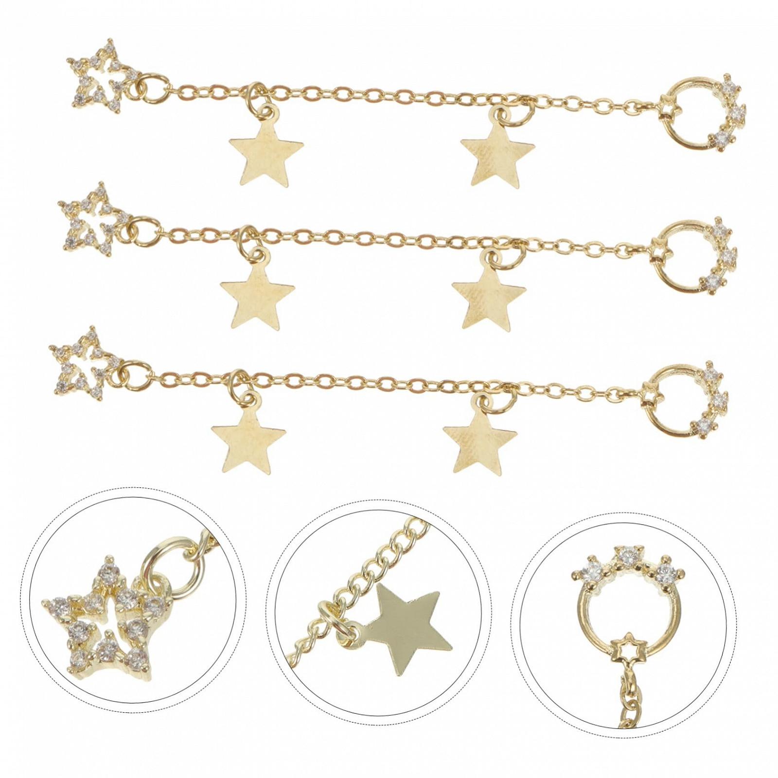 Подвеска для ногтей Healvian 3 шт. Роскошное украшение для ногтей Креативные цепочки для дизайна ногтей для салона и дома, фото №2