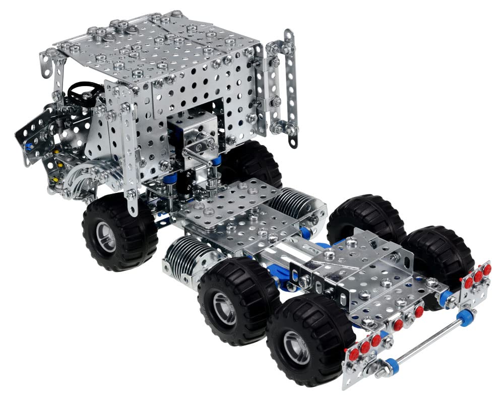 Металевий набір для будівництва Eitech 00331 - вантажівка з причепом, набір моделі з 2180 деталей, вантажівка приблизно 90 см, фото №6