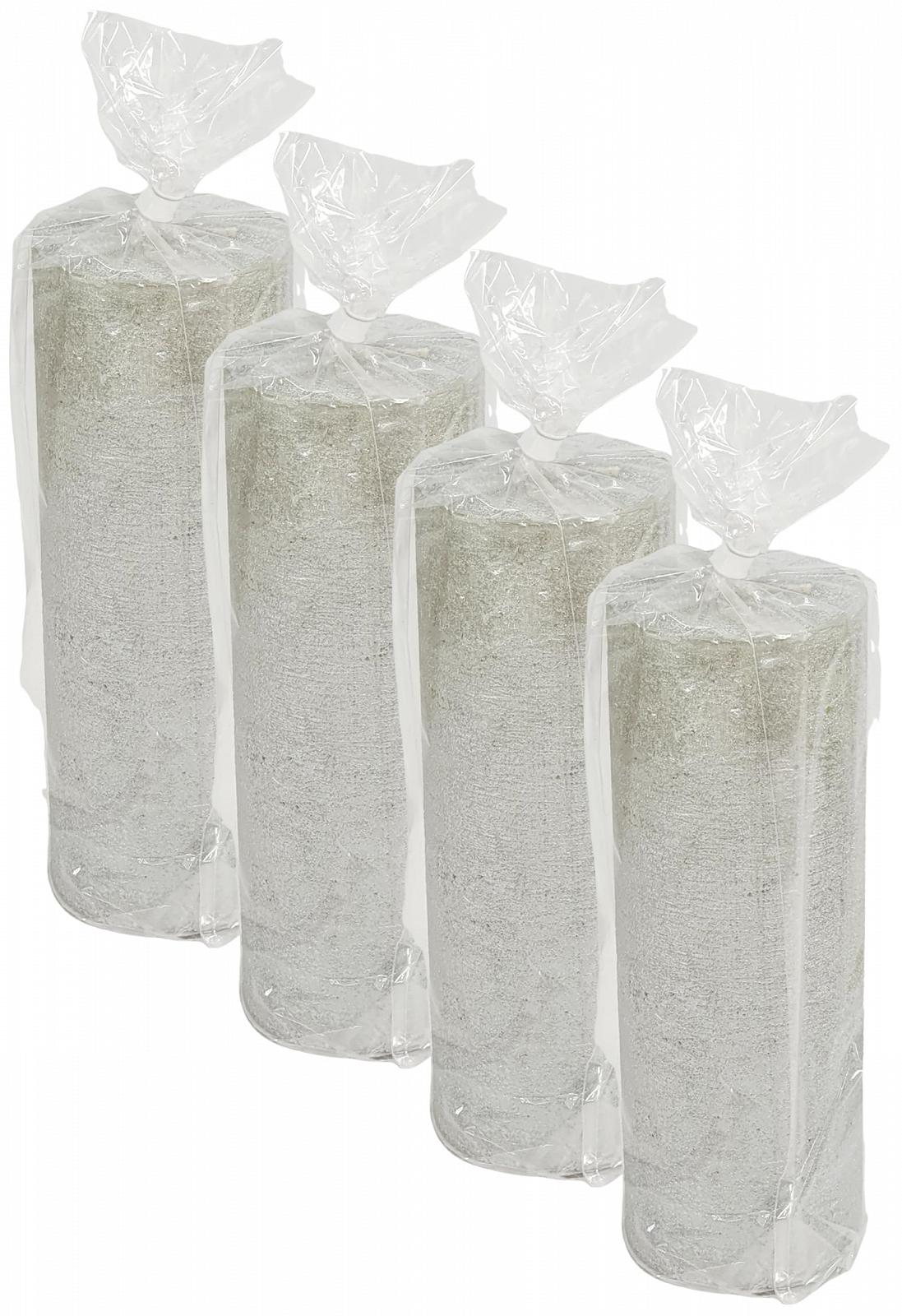 Свічки Gala Rustik Pillar Срібний набір з 4 19 x 6.8 см, фото №2