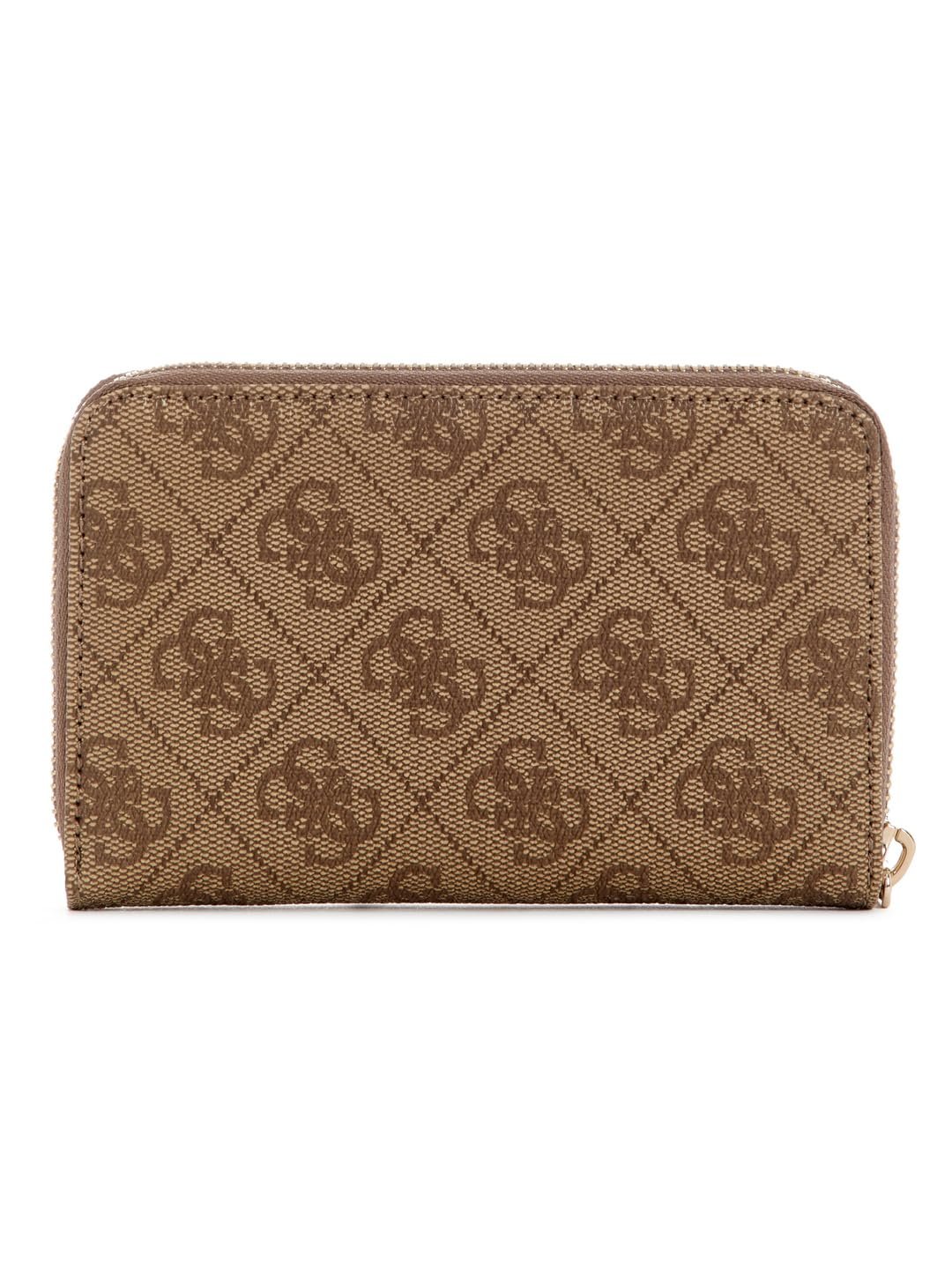 Гаманець GUESS Laurel II SLG Medium Zip Around Latte Logo, фото №2