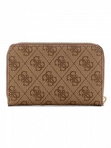 Гаманець GUESS Laurel II SLG Medium Zip Around Latte Logo synthetic.ua - Фото 1