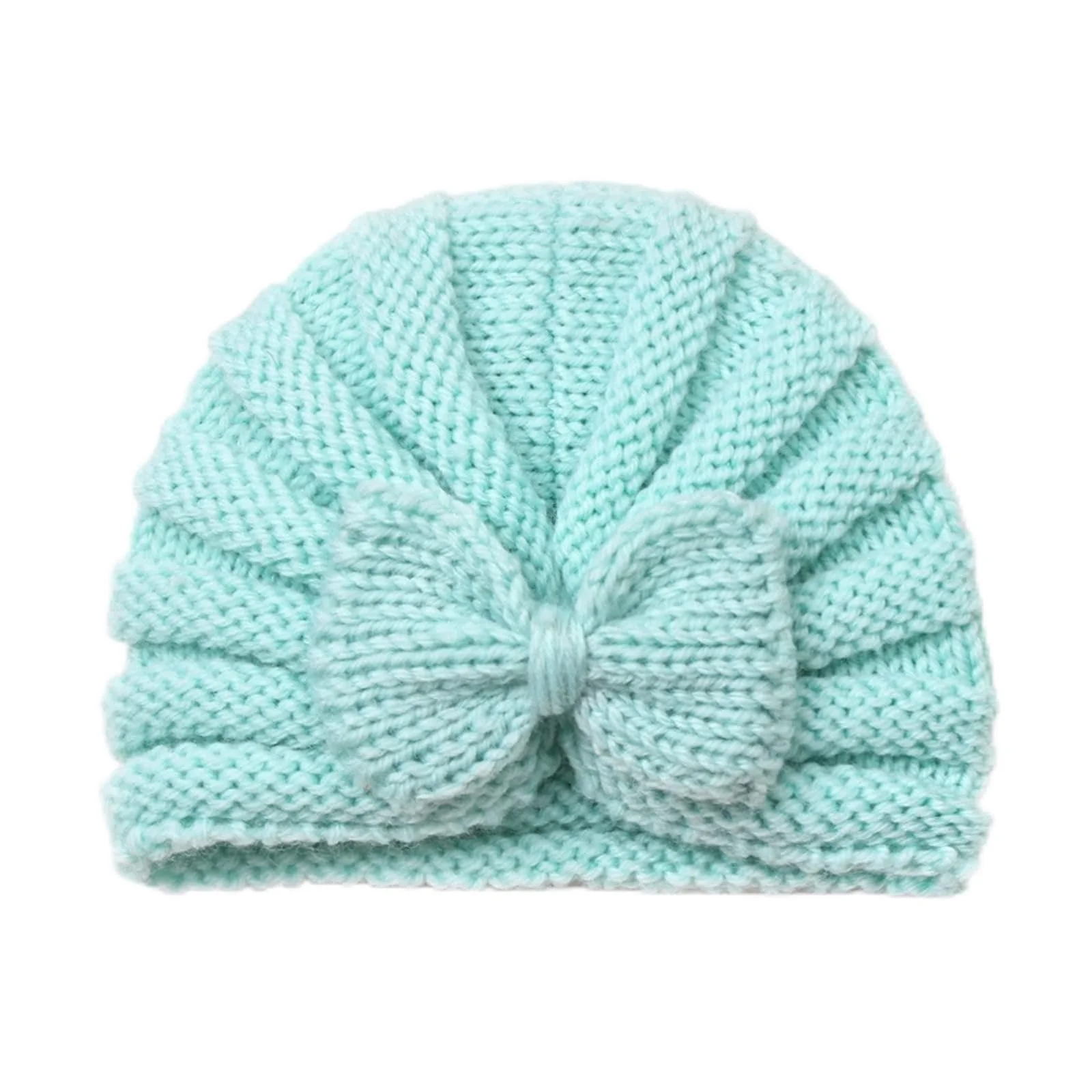 В'язана дитяча шапка з флісовою підкладкою, зимова, фото №1