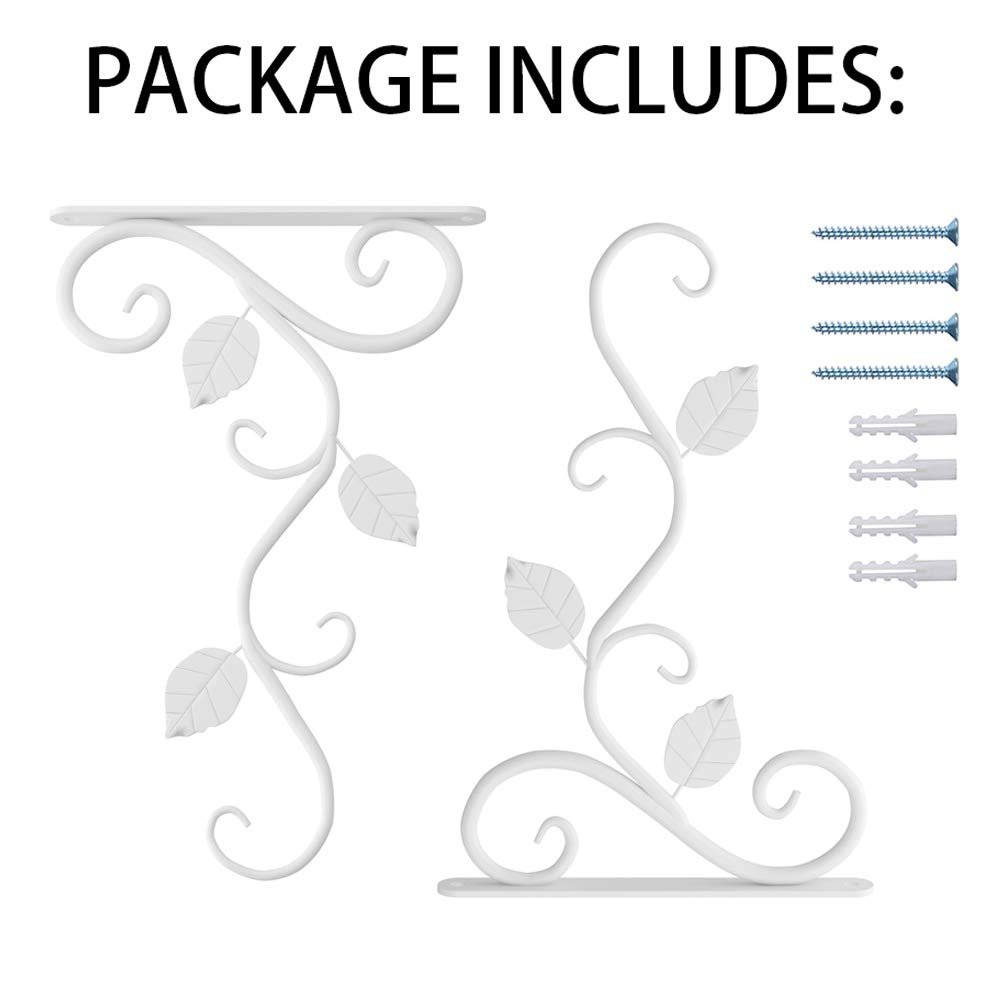 Настінні гачки для рослин Залізо Білі 29.5 см 2 шт., фото №6 Настінні гачки для рослин Залізо Білі 29.5 см 2 шт., фото №6