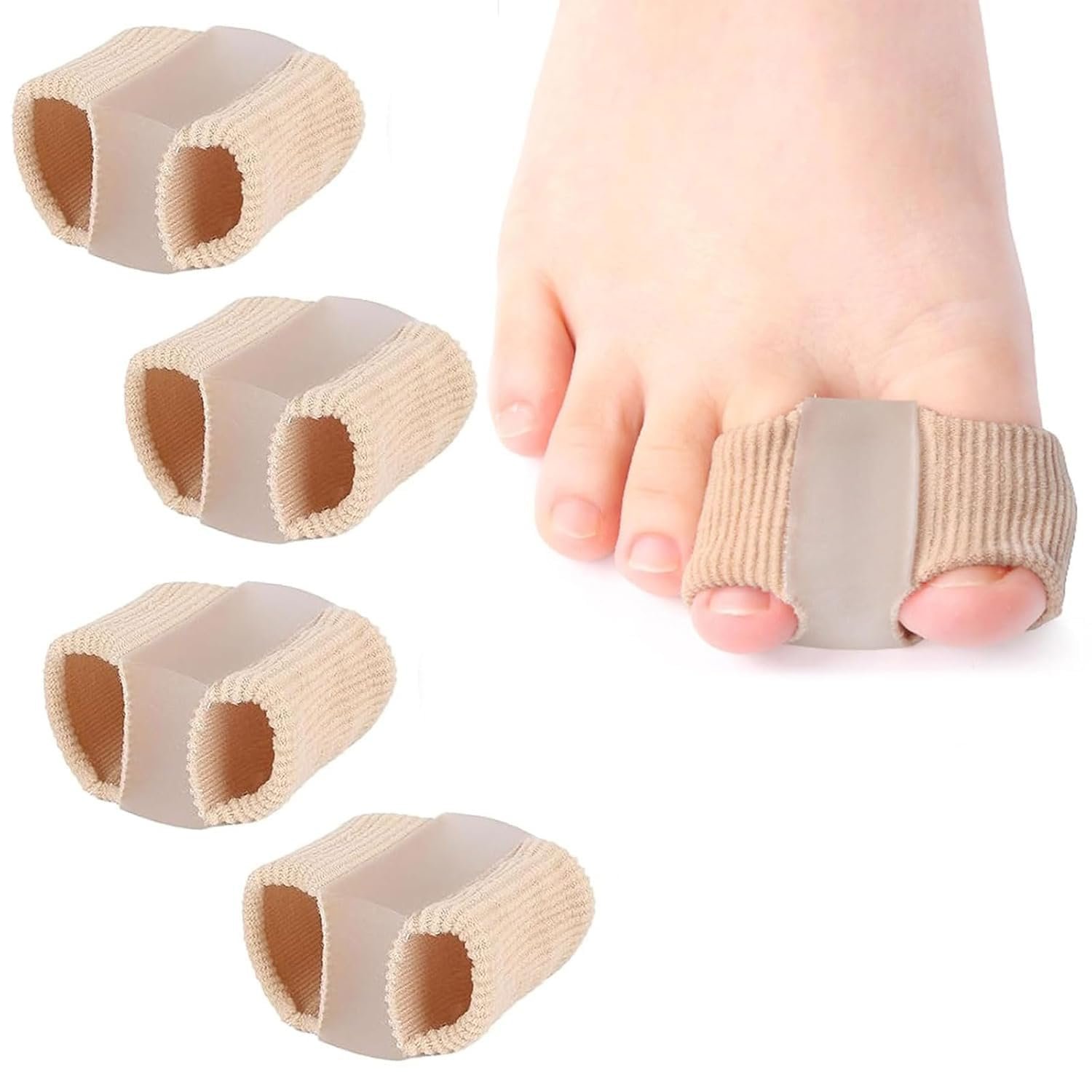 Корректор большого пальца стопы (Hallux Valgus) Силиконовый, 4 шт. Размер L, фото №1 Корректор большого пальца стопы (Hallux Valgus) Силиконовый, 4 шт. Размер L, фото №1