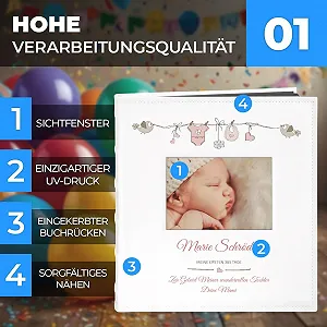 Фотоальбом Murrano для DIY + с принтом - на 240 фотографий 10 x 15 - 60 черных страниц - размер 33 x 30 см - Белый synthetic.ua - Фото 1