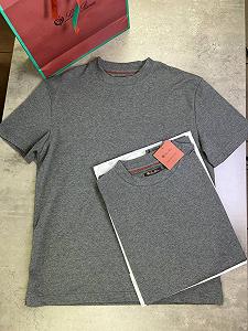 Футболка Loro Piana classic сірий f665 - Фото 1