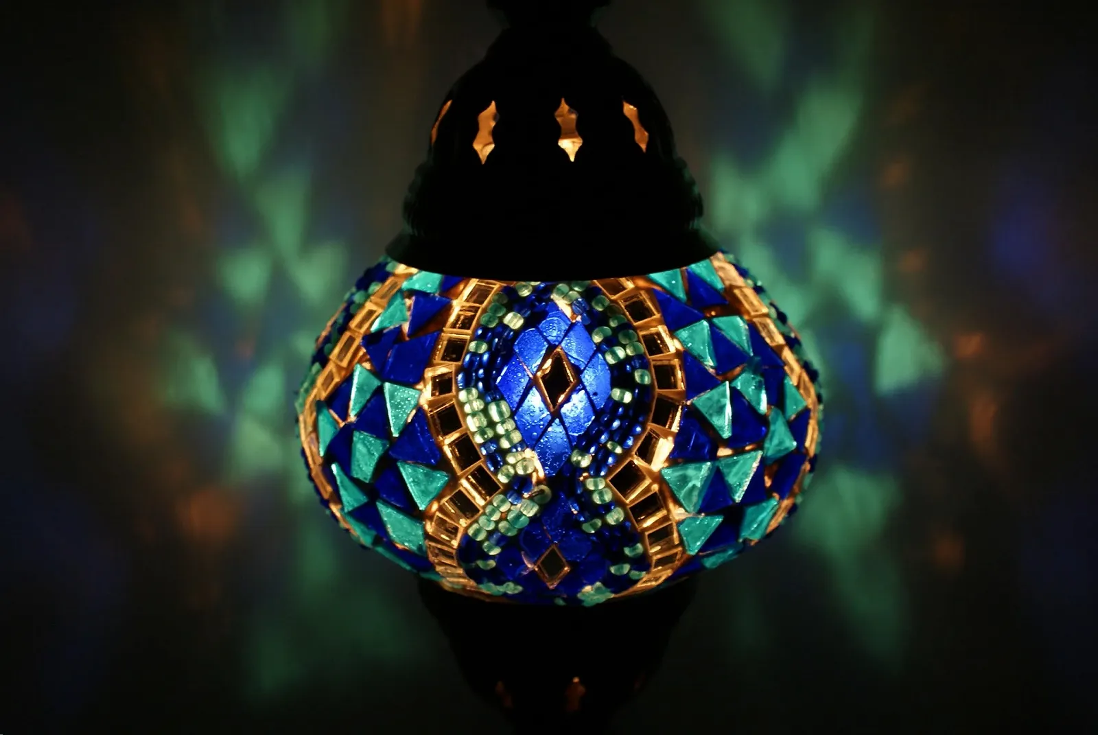 Настільна лампа Samarkand Lights M Мозаїчна Східна Синя, фото №2