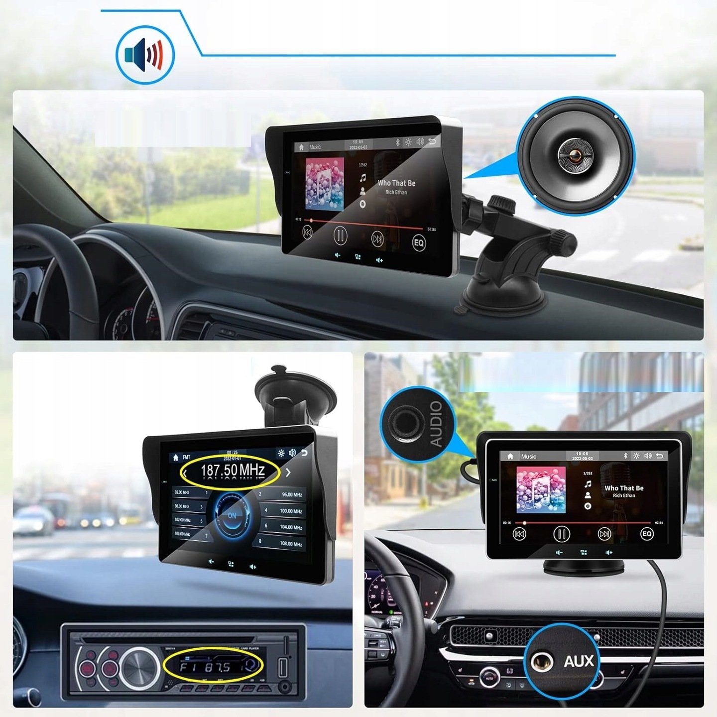 Автомагнитола Urvolax Dash / 7" Сенсорная / Apple CarPlay / Android Auto / Wi-Fi / GPS / Bluetooth / AUX / USB, фото №2