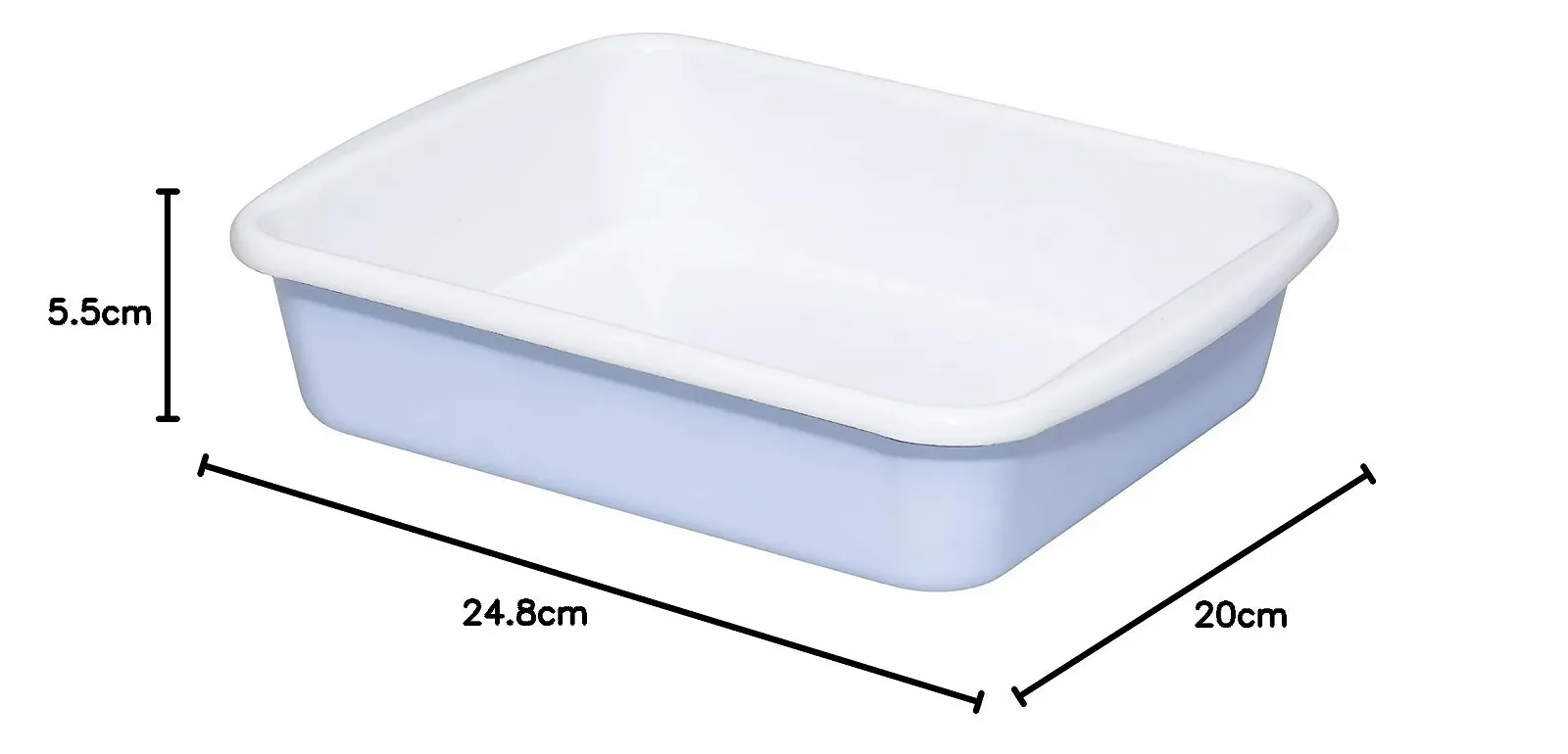 Форма для запікання Riess Classic Edition Nature 0397-127 24.8 x 20 x 5.5 см 1.6 л емальована Світло-блакитна, фото №6