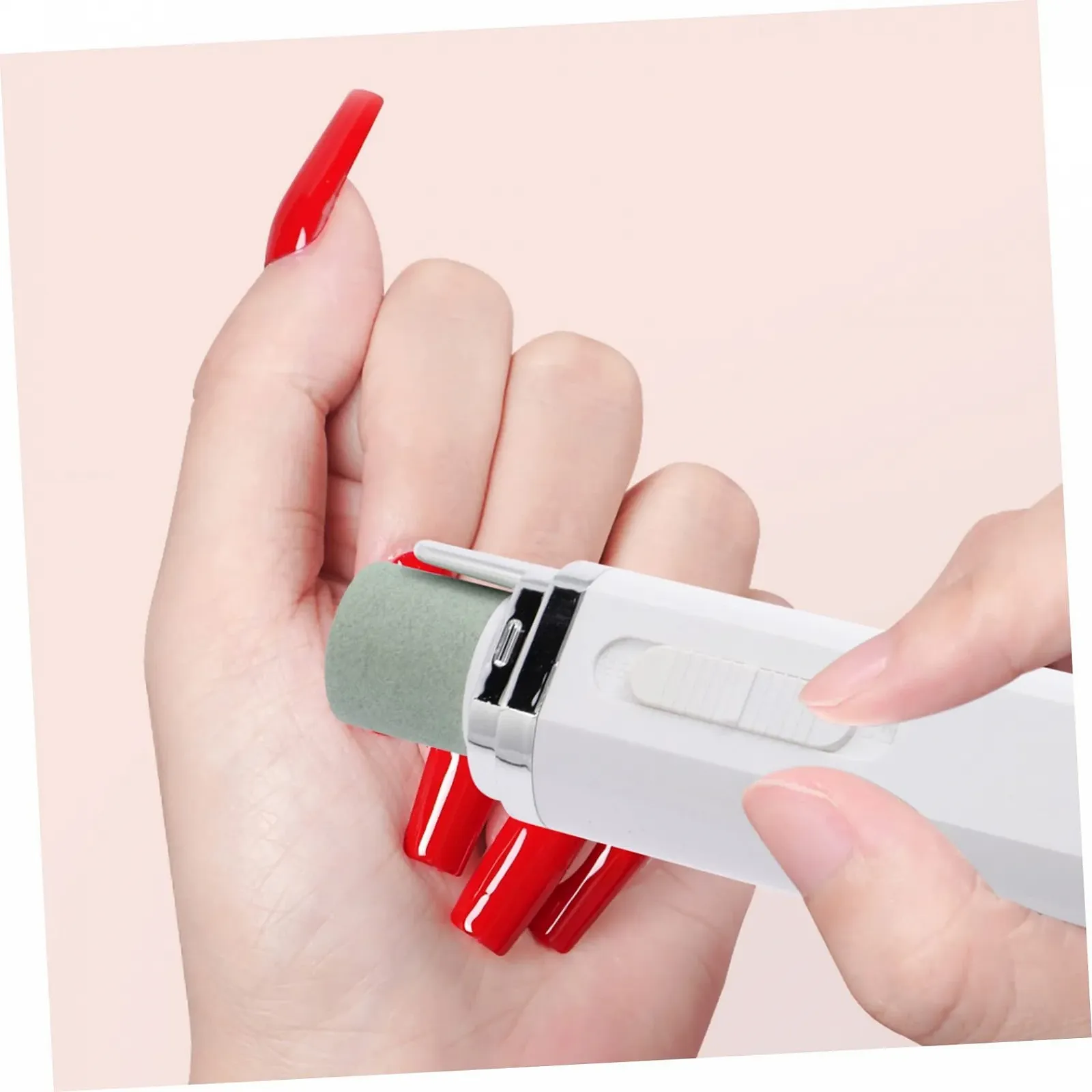 Электрический маникюрный набор Healvian Spinner Mini UV, белый, фото №9