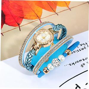 Жіночий годинник Healvian Плетені браслети з бісеру Чорний synthetic.ua - Фото 1