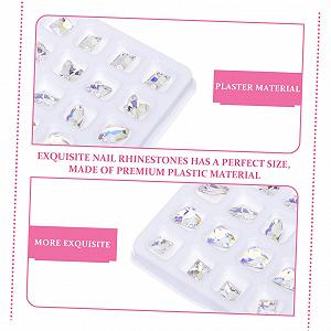 Стрази minkissy 200 шт. для нігтів, різнокольорові прикраси для манікюру synthetic.ua - Фото 1