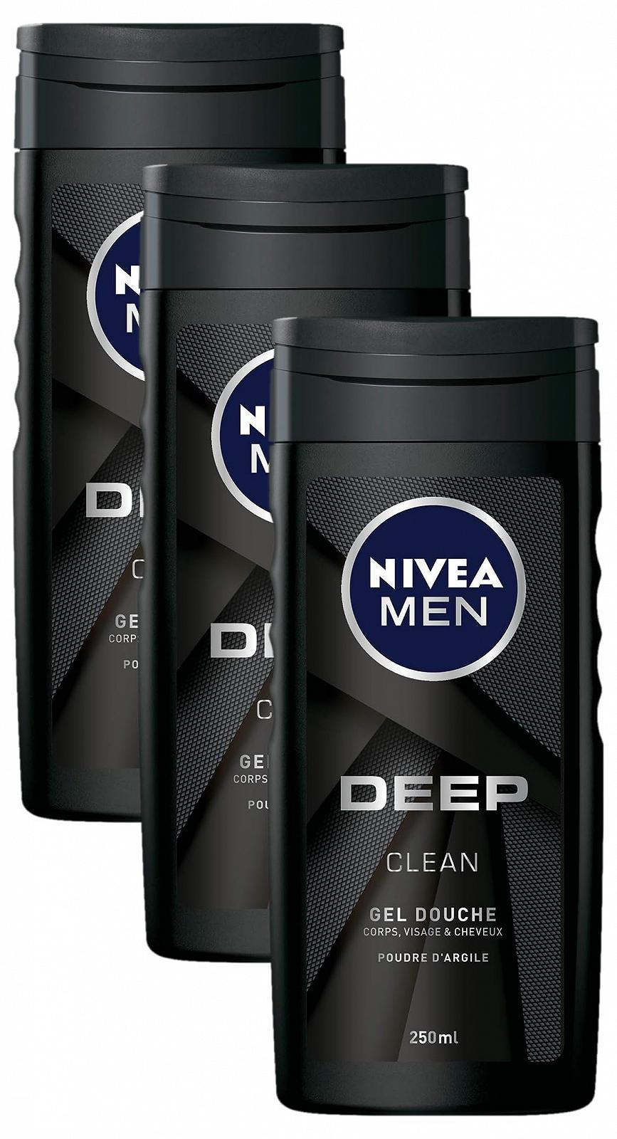 Гель для душу Nivea Men Deep 250 мл (Упаковка з 3 шт), фото №1