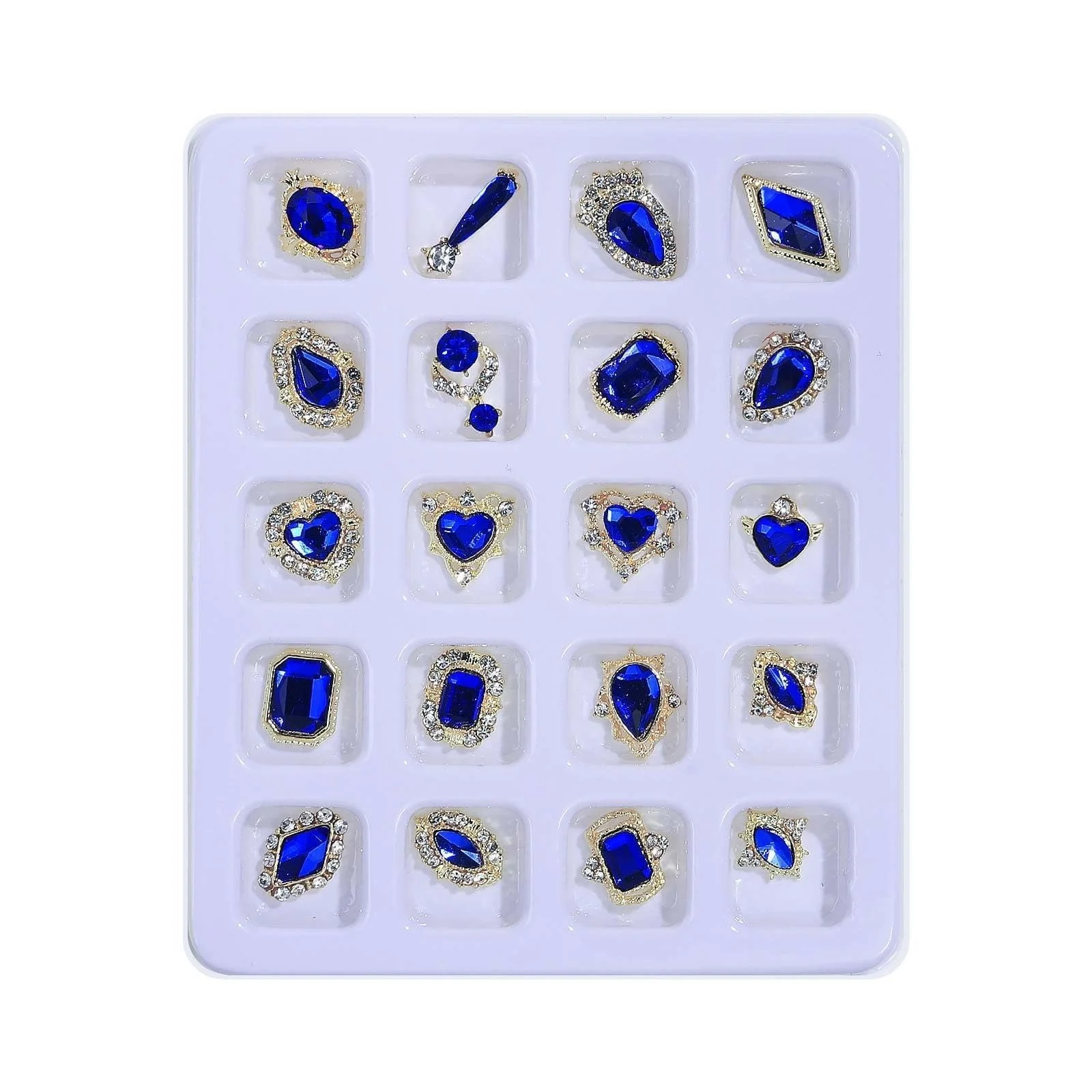 Стразы для ногтей сплав, 20 шт., фото №1