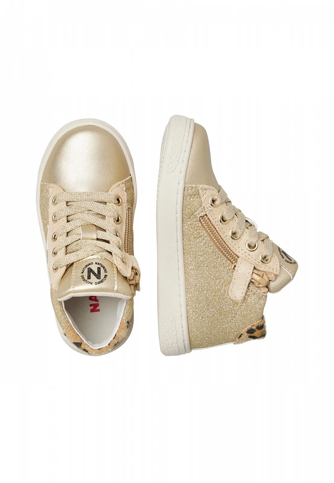 Кросівки Naturino Шкіра та блискуча тканина, фото №2