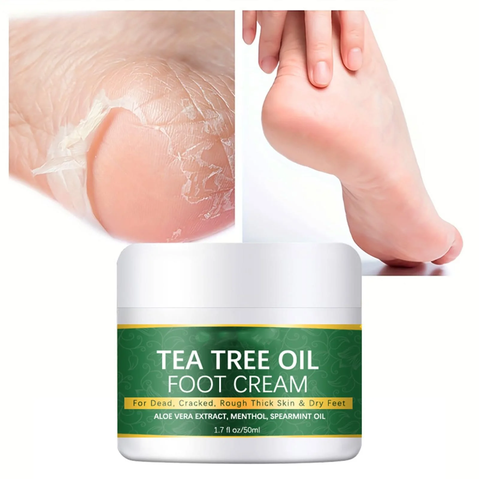 Крем для ног Увлажняющий против трещин с маслом чайного дерева и мочевиной 50 мл 1 шт., фото №2