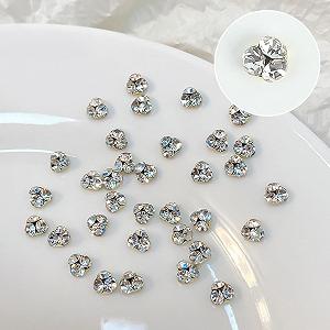 Стрази для нігтів Плоскі скляні Кристал Шарм для нігтів Плоскі 3D прикраси для манікюру 10 шт - Фото 1