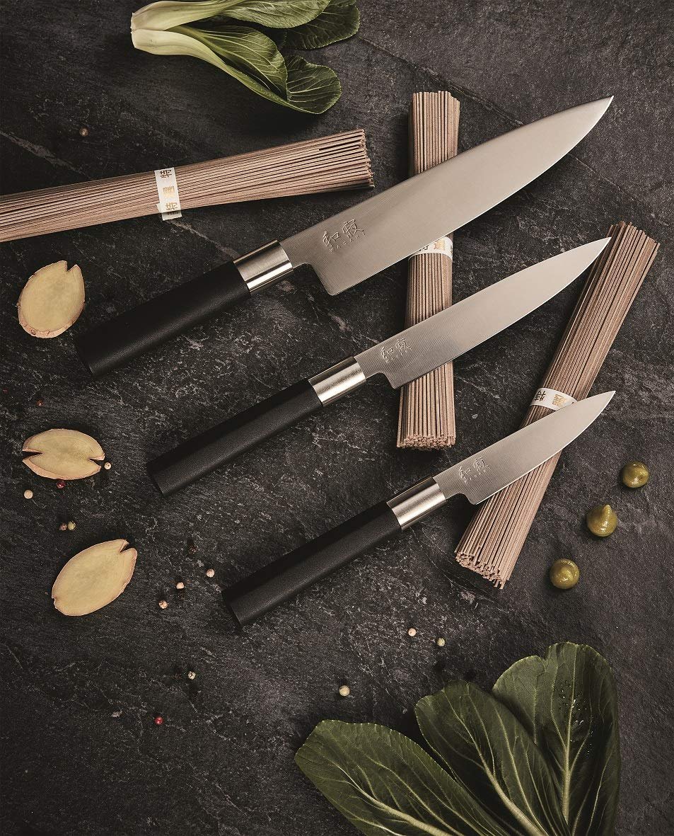 Набір ножів Kai Wasabi Black з нержавіючої сталі, чорний, фото №1