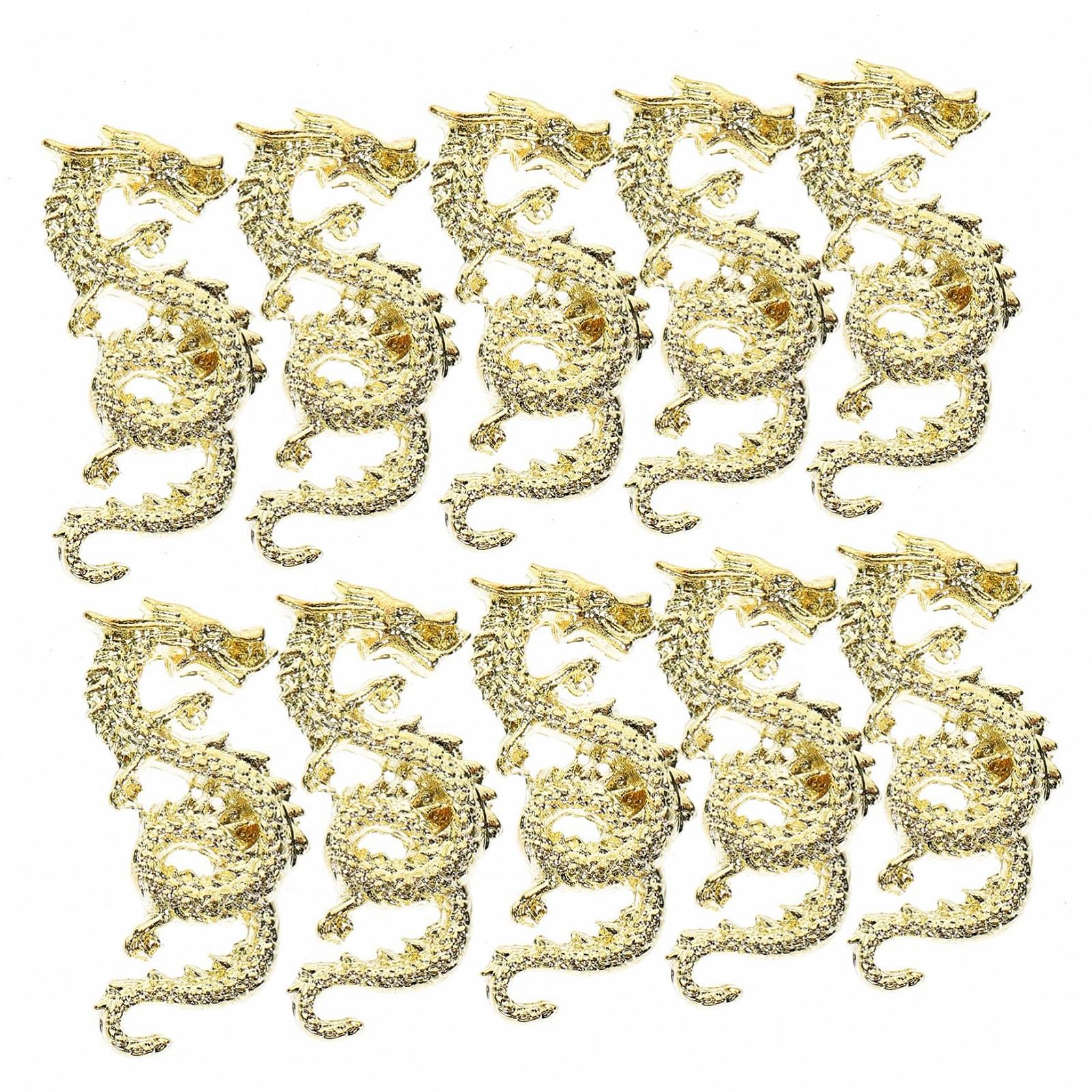 Украшения для маникюра Рождественские балерины Рождественский набор заклепок Мини Lux Украшения Рождественская магия для ногтей Аксессуары для ногтей из сплава Золотой, 20 шт, фото №9