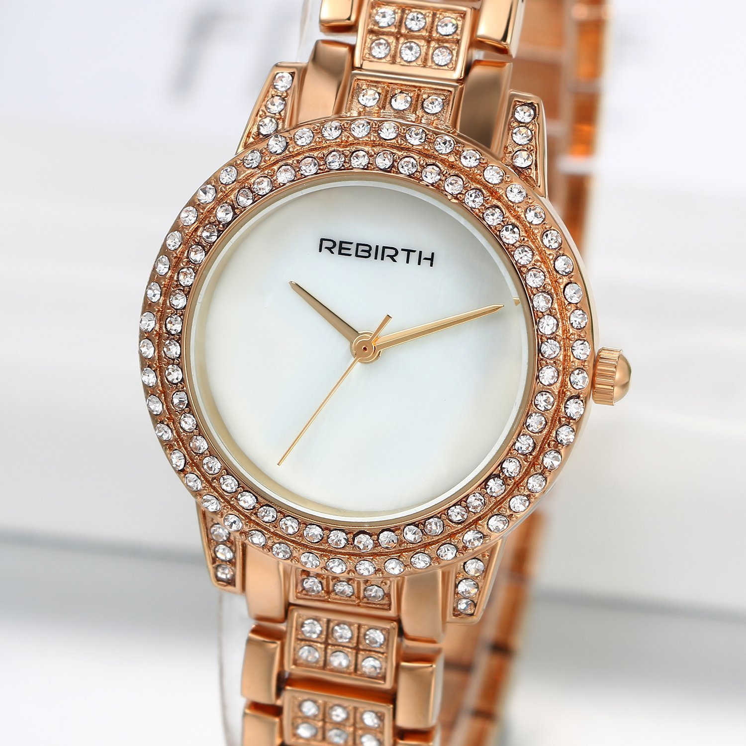 Жіночий годинник JewelryWe, сплав, японський кварцовий механізм, стрази, колір золото/срібло/рожеве золото, фото №3 Жіночий годинник JewelryWe, сплав, японський кварцовий механізм, стрази, колір золото/срібло/рожеве золото, фото №3