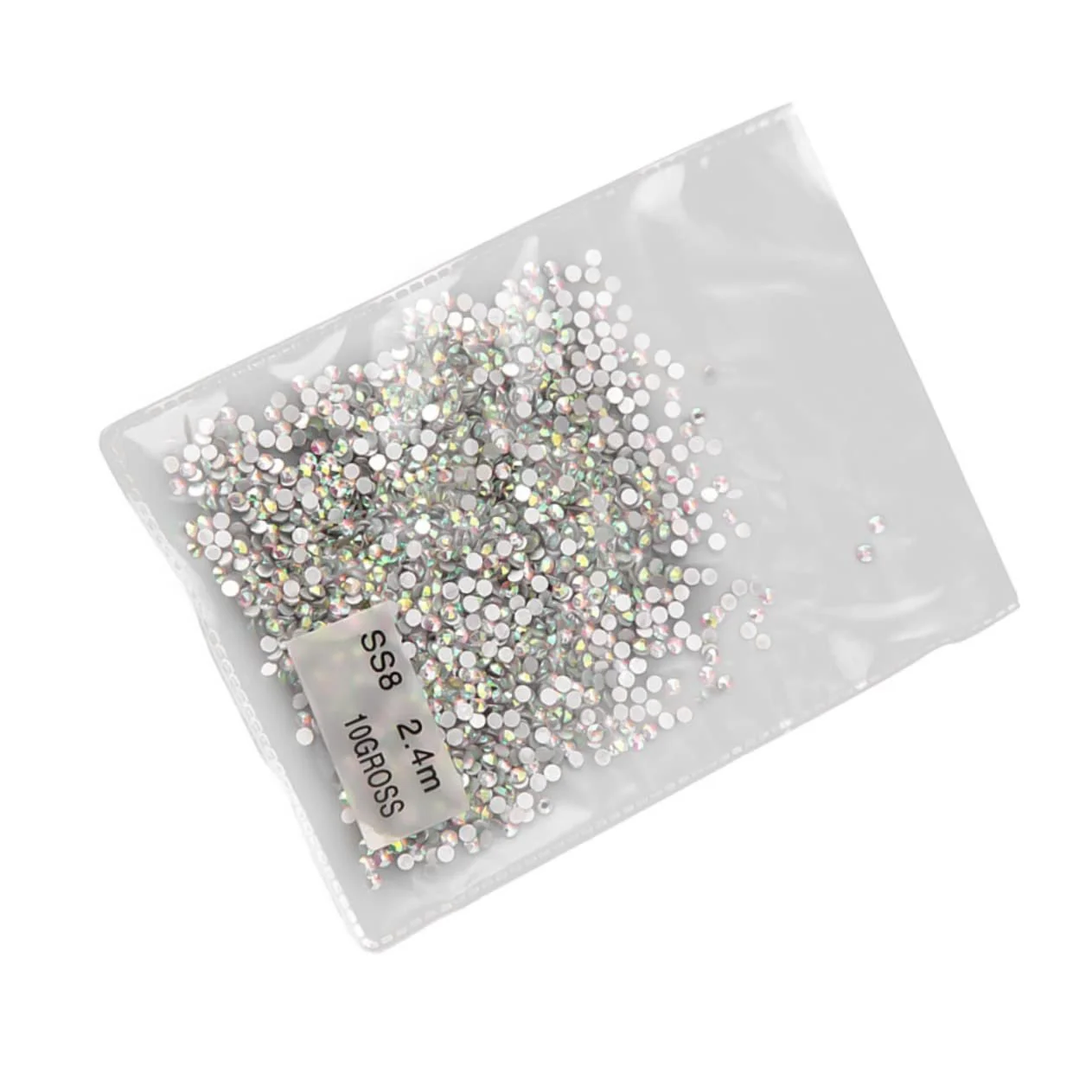 Набор для дизайна ногтей со стразами Healeved 1440 шт., круглые стразы AB с плоским серебряным основанием для украшения ногтей, фото №7