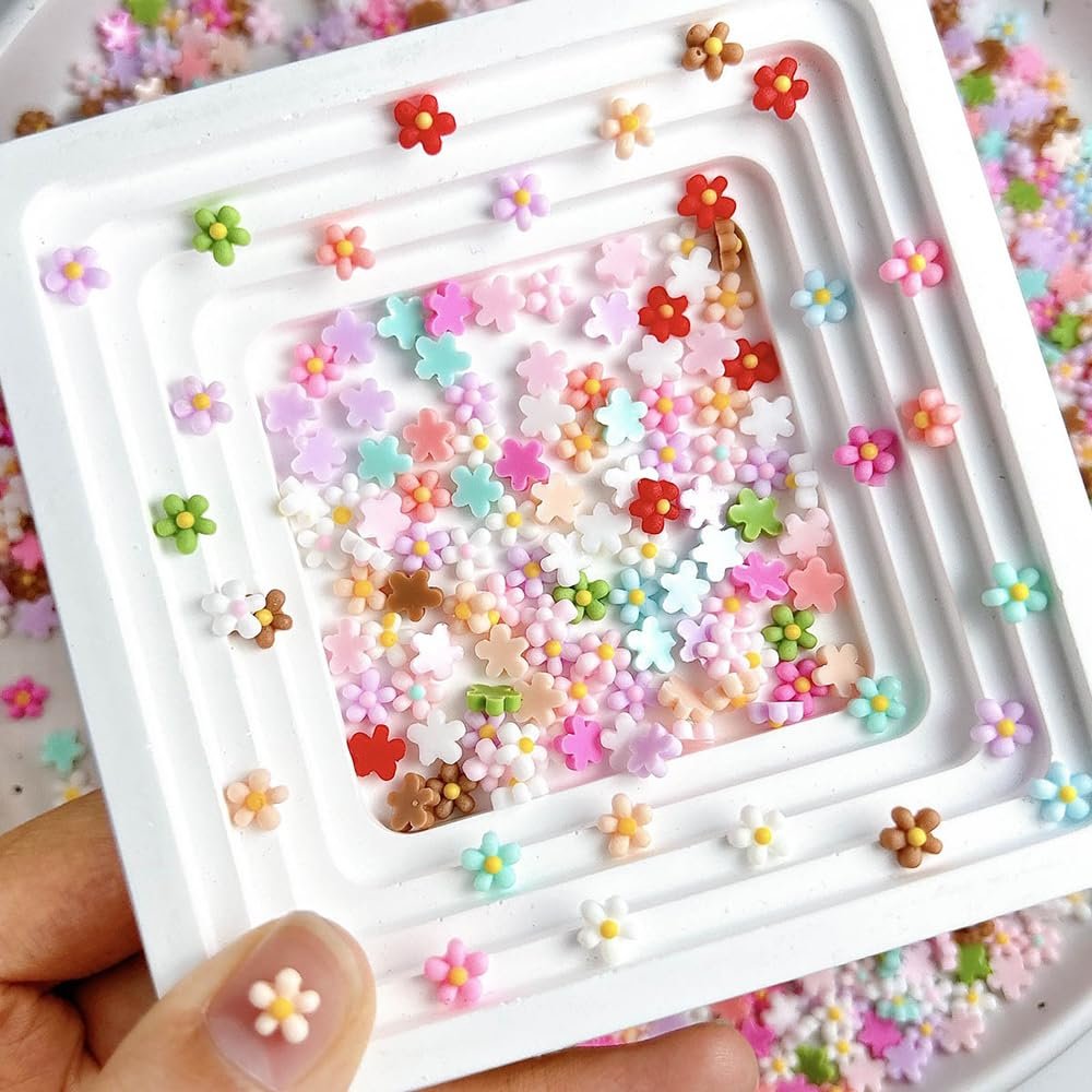 Прикраса для нігтів Квітка Різнокольорові Міні П'ять Пелюсток 6 мм, фото №3