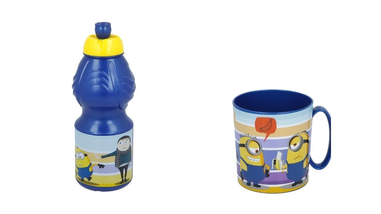 Набор Детский ALMACENESADAN Minions Кружка Бутылка для воды 350мл 400мл Разноцветный, фото №1 Набор Детский ALMACENESADAN Minions Кружка Бутылка для воды 350мл 400мл Разноцветный, фото №1