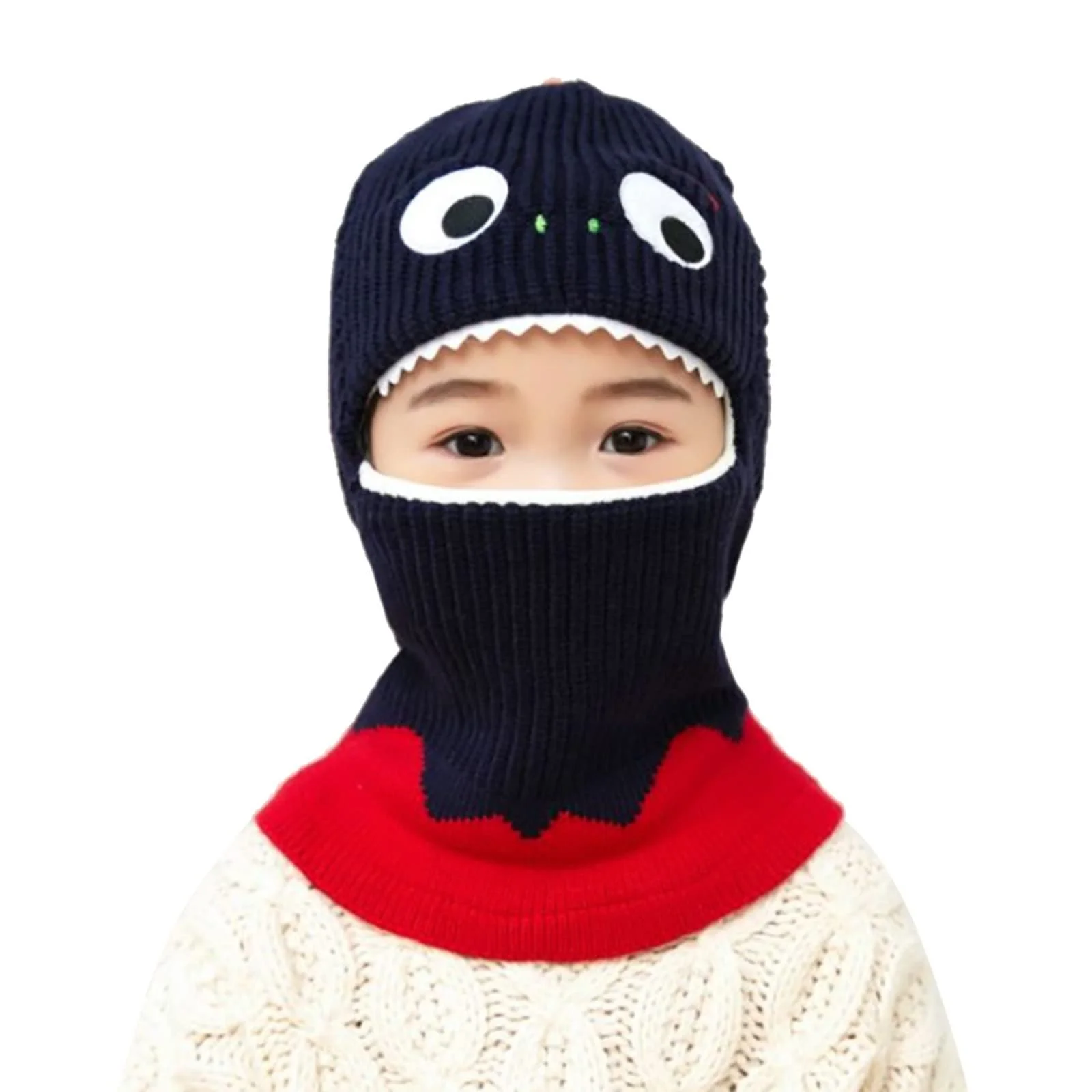 Шапка Generisch Унисекс Детская Натяжная - 1 шт., зимняя детская шапка, шарф, набор, шерстяная шапка с защитой для ушей, детская шапка, бини для детей 3-8 лет, фото №1