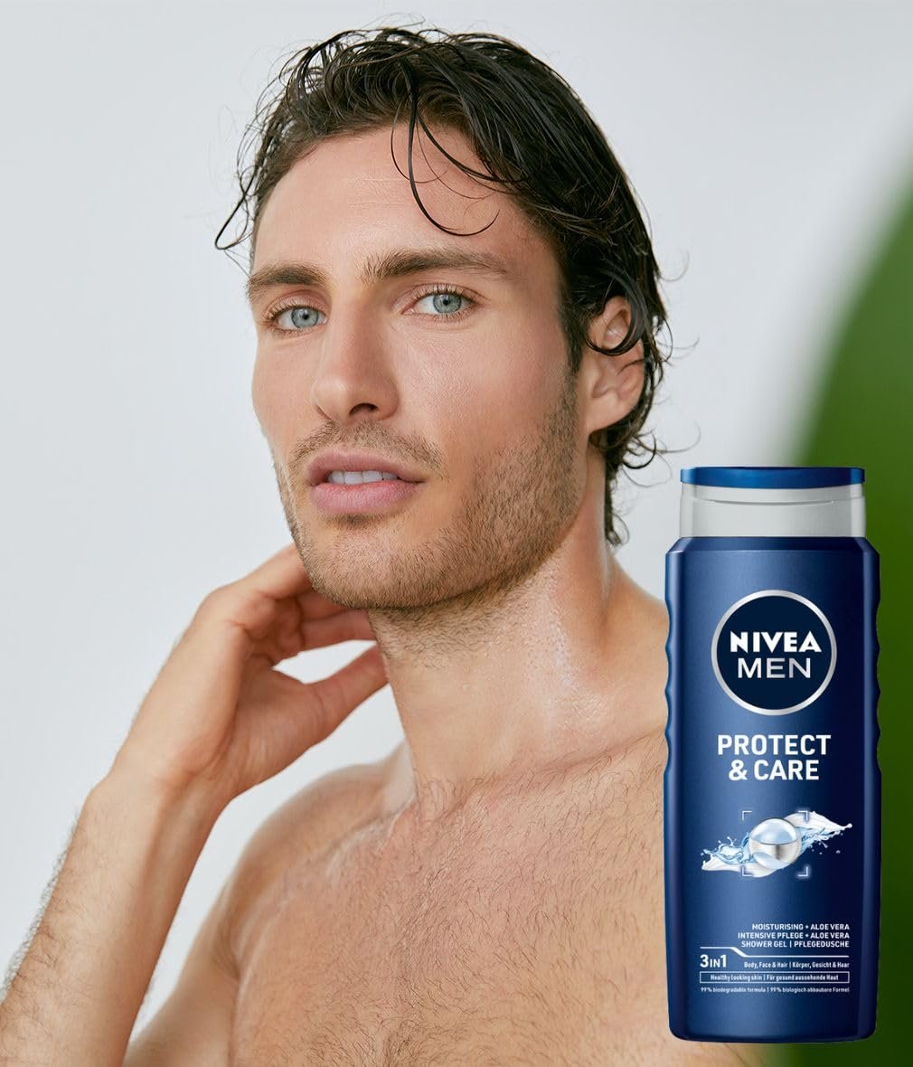 Гель для душа NIVEA MEN Protect&Care с алоэ вера 500 мл (Упаковка из 5 шт.), фото №5