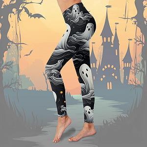 Легінси Halloween Графічні Сексуальні Для Жінок, з Високою Талією, Для Вечірки на Хелловін, Для Підтяжки Сідниць, Сексуальні Лосини, Для Контролю Живота, Сімейні Костюми на Хелловін, Для Йоги, М'які synthetic.ua - Фото 1