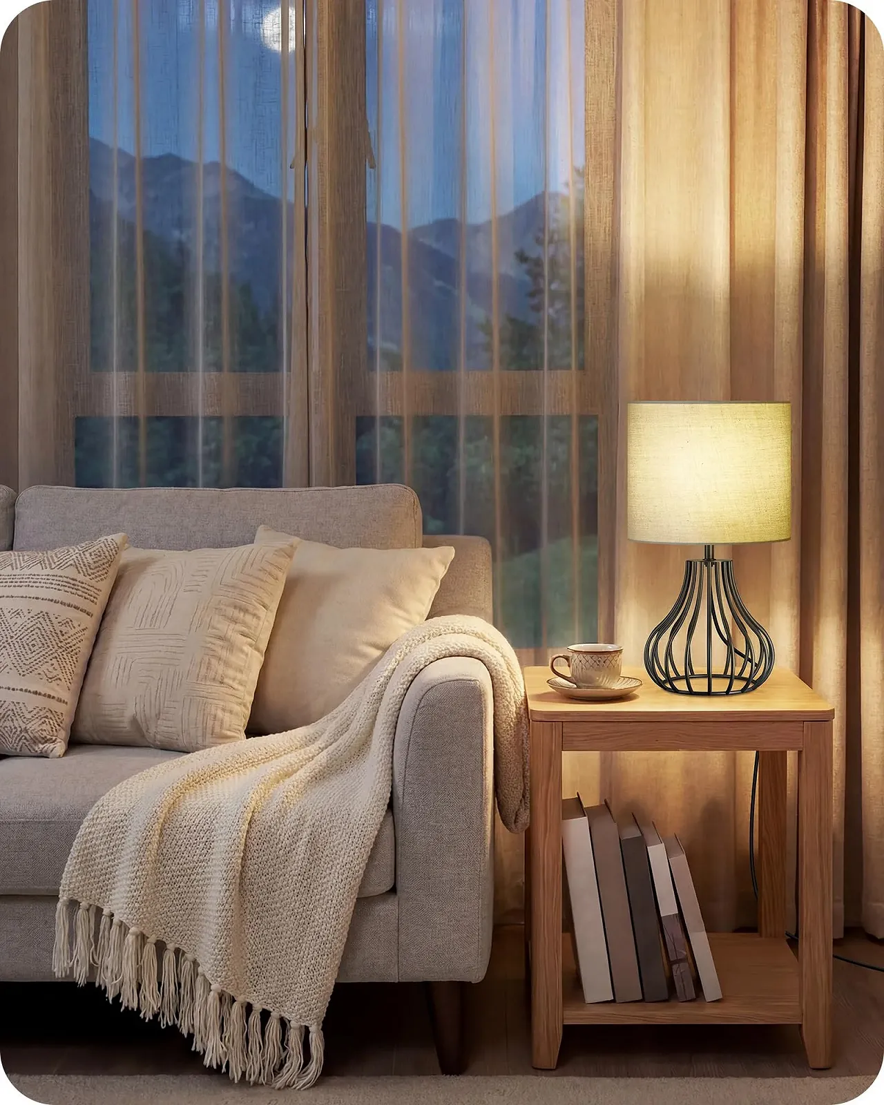 Настільна лампа ZJ10TLD05 лофт E27 з кабелем та LED лампою зелений чорний, фото №6