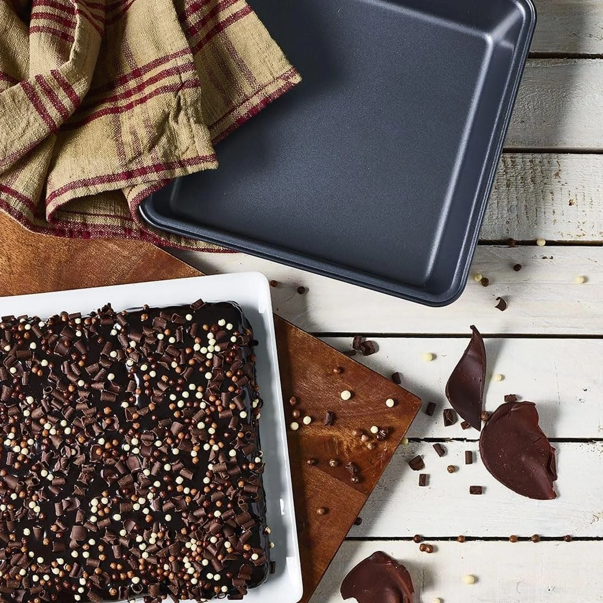 Набір форм для запікання MGE квадратні з вуглецевої сталі з антипригарним покриттям 2 шт 25 x 25 см, фото №5