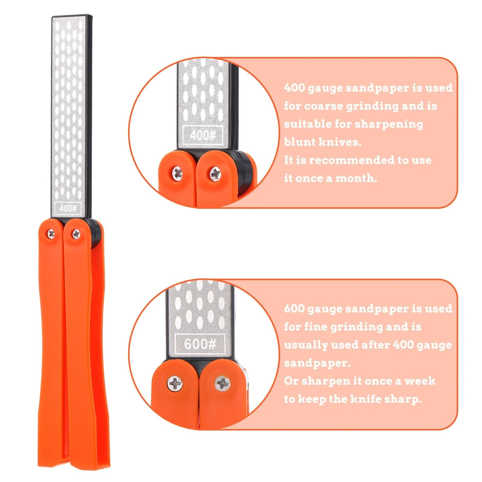 Точильний камінь Складаний Алмазний 400/600 Grit, фото №3