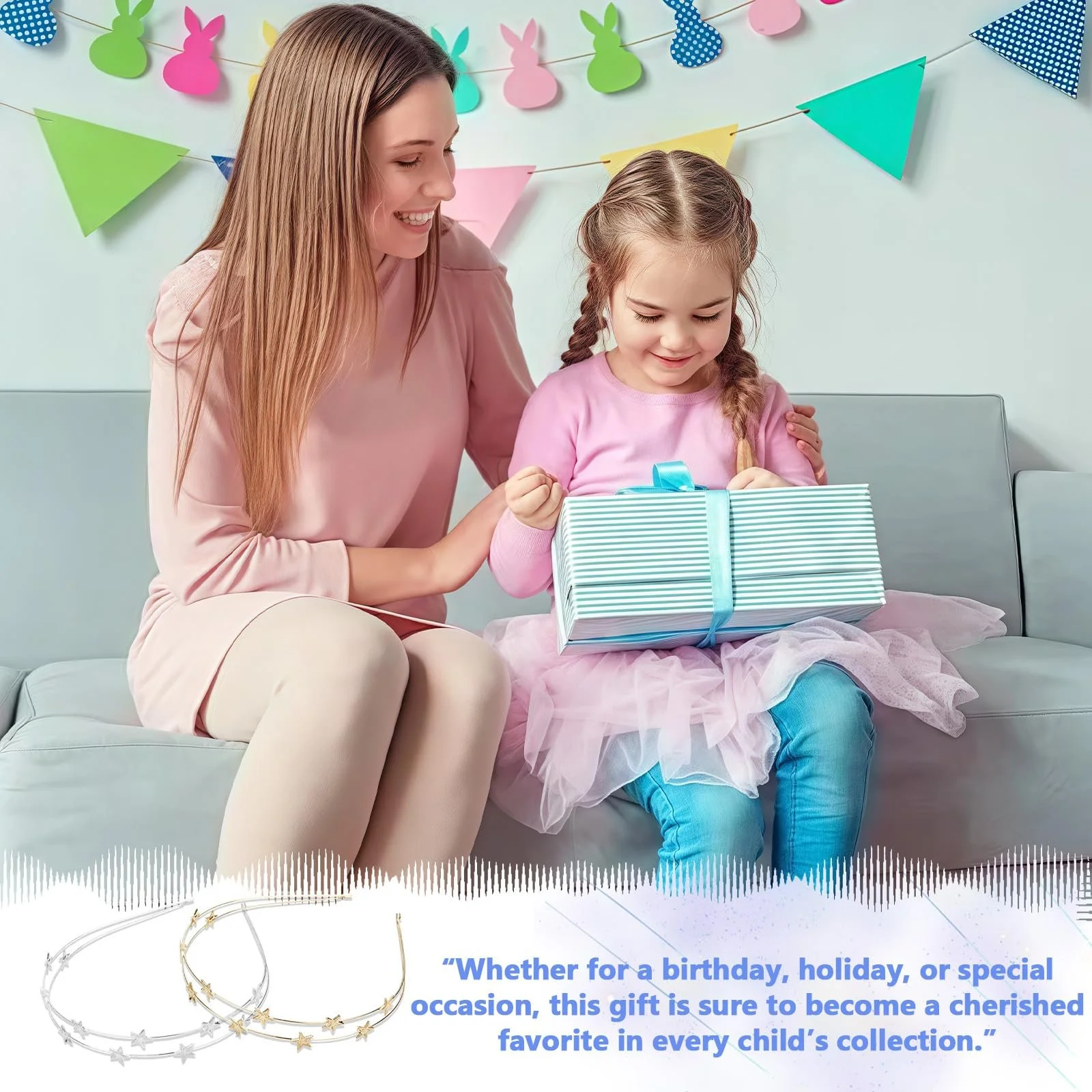 Набір з 2 жіночих обручів для волосся, фото №7