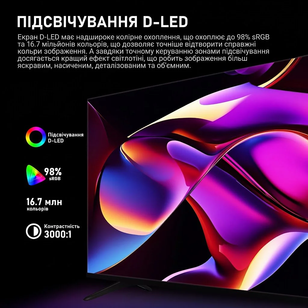 Телевізор 32" XUW XUW32Q02 / HD / 60 Гц / LED / Smart TV / Wi-Fi / T2, фото №2