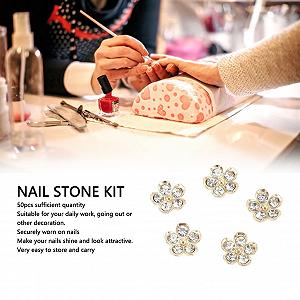 Стрази для нігтів 50шт Набір Блискучі Стильні Легко наносяться synthetic.ua - Фото 1