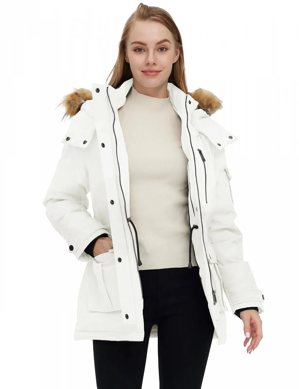 Жіноча зимова бавовняна куртка Wantdo Класична парка, фото №3