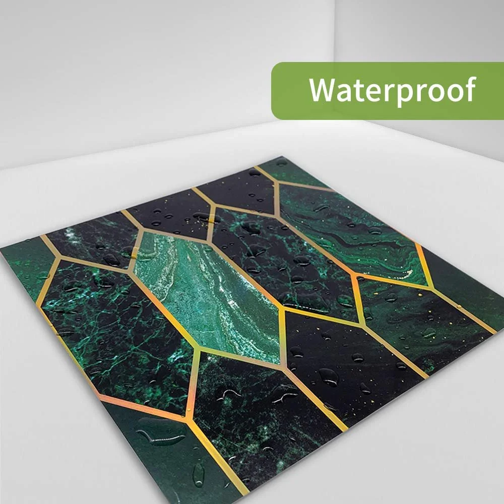 Наклейки для плитки 15 x 15 см 10 шт. Зелений Золотий, фото №7 Наклейки для плитки 15 x 15 см 10 шт. Зелений Золотий, фото №7